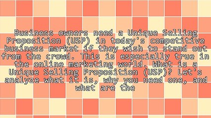 A Unique Selling Proposition (USP) - Why You Need One