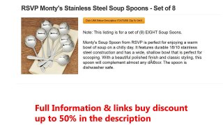 RSVP Monty's Stainless Steel Soup Spoons - Set of 8