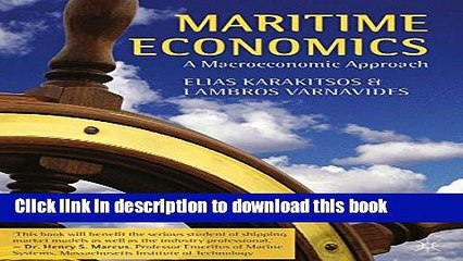 [Download] Maritime Economics: A Macroeconomic Approach Paperback Free