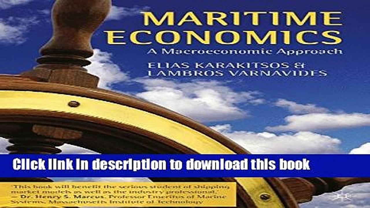[Download] Maritime Economics: A Macroeconomic Approach Paperback Free