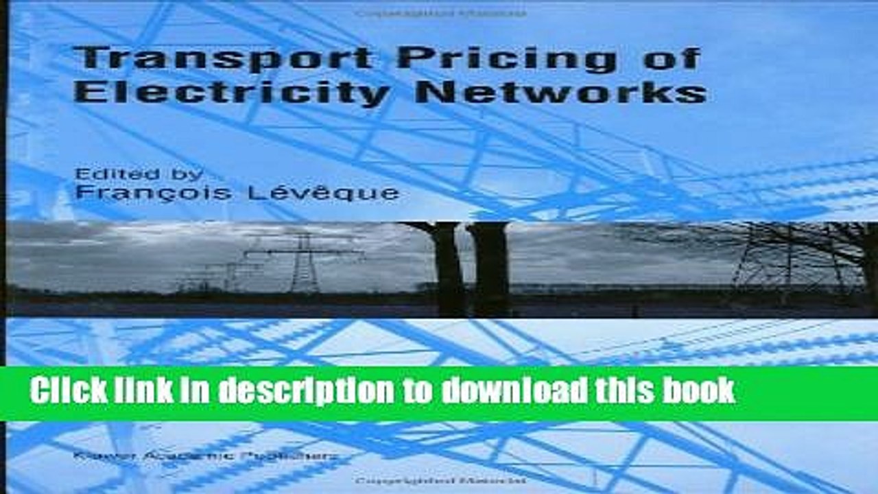 [Download] Transport Pricing of Electricity Networks Hardcover Online