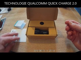 chargeur voiture double port USB Quick Charge 2.0 - Aukey