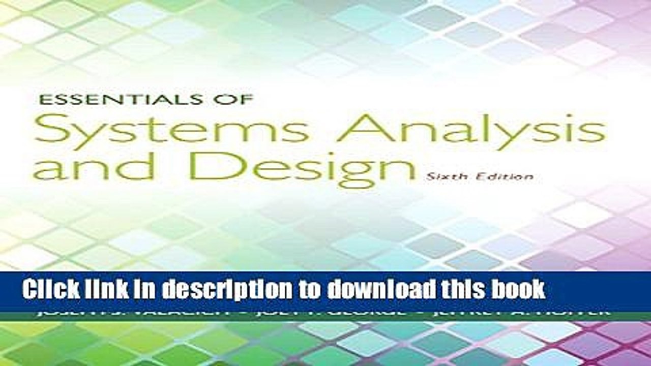 [Download] Essentials of Systems Analysis and Design (6th Edition) Hardcover Free