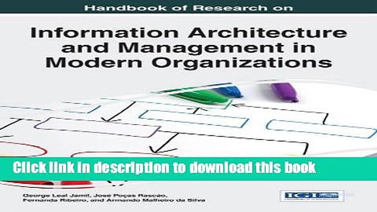 [Download] Handbook of Research on Information Architecture and Management in Modern Organizations
