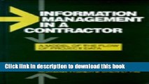 [Download] Information Management in a Contractor: A Model of the Flow of Project Data Hardcover