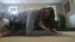 Woman's Planking Constantly Interrupted by Her Adorable Dog