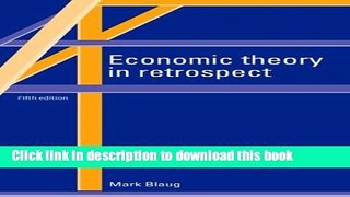 [Popular] Economic Theory in Retrospect Kindle Collection