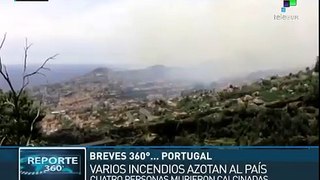 Incendios en Portugal dejan 4 muertos y 300 heridos