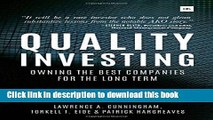 [Popular] Quality Investing: Owning the best companies for the long term Kindle Free
