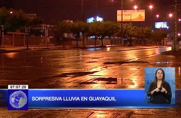 Sorpresiva lluvia en Guayaquil