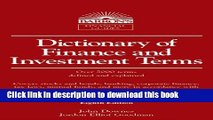 [Popular] Dictionary of Finance and Investment Terms, 8th Ed. (Barron s Business Dictionaries)