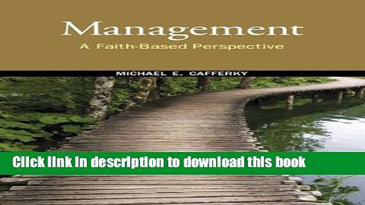 [Download] Management: A Faith-Based Perspective Hardcover Free