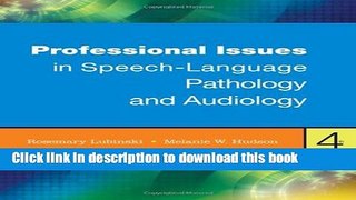 [PDF] Professional Issues in Speech-Language Pathology and Audiology Full Online