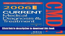 Ebook Current Medical Diagnosis   Treatment, 2006 Free Online