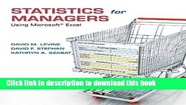 [Download] Statistics for Managers Using Microsoft Excel Plus NEW MyStatLab with Pearson eText