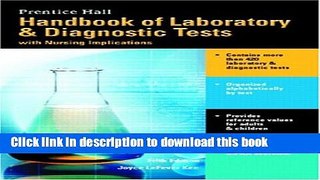 Ebook Prentice Hall Handbook of Laboratory and Diagnostic Tests with Nursing Implications (5th