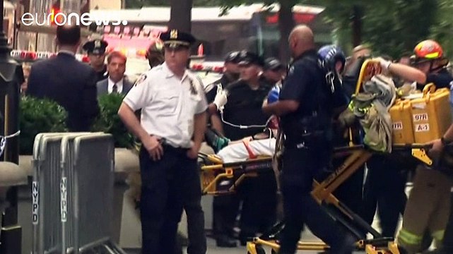 Man climbing Trump Tower in New York using suction pads is captured by police