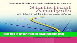 Ebook Statistical Analysis of Cost-Effectiveness Data Free Download