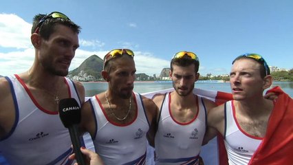 Jeux Olympiques 2016 - Aviron - La réactions des Français médaillés de bronze