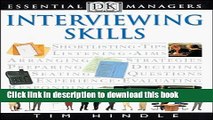 [Popular] DK Essential Managers: Interviewing Skills Paperback Free