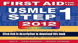 Ebook First Aid for the USMLE Step 1 2012 Free Download