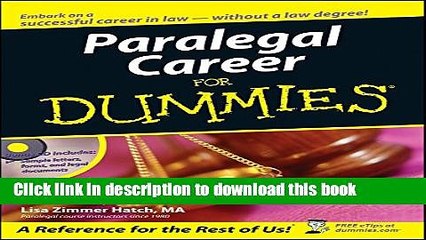 [Popular] Paralegal Career For Dummies Hardcover Collection