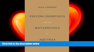 book online Pseudo-Dionysius and the Metaphysics of Aquinas