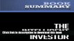 [Popular] Summary: The Intelligent Investor - Benjamin Graham: The Classic Text on Value Investing
