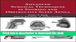 Books Advanced Surgical Techniques in Snoring and Obstructive Sleep Apnea Free Download