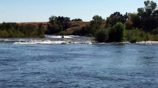 Waterskiing the rapids @ Shanghai Bend, Yuba City