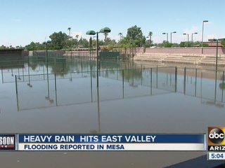 Heavy rain hits the east Valley