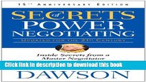 [Popular] Secrets Of Power Negotiating 15th Anniversary Edition Hardcover Collection