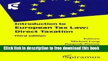 [Download] Introduction to European Tax Law: Direct Taxation (Third Edition) Hardcover Collection