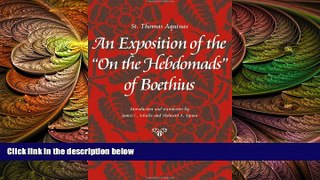 different   An Exposition of the On the Hebdomads of Boethius (Thomas Aquinas in Translation)