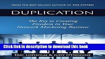 [Popular] Duplication: The Key to Creating Freedom in Your Network Marketing Business Hardcover Free
