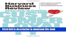 [Popular] Harvard Business Review on Increasing Customer Loyalty Paperback Free