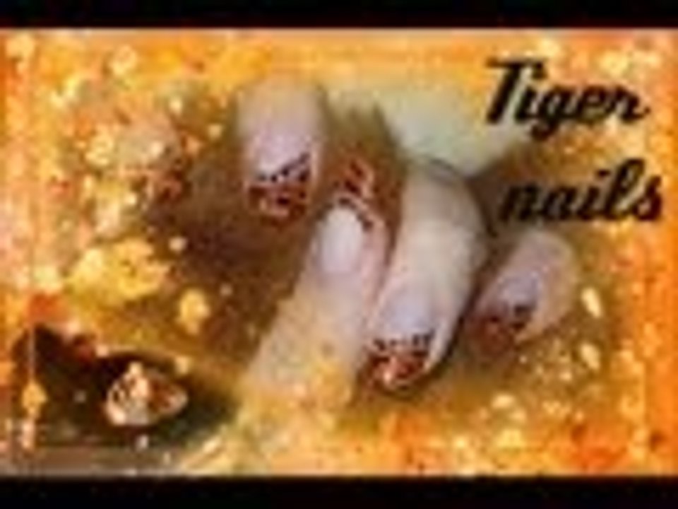 ✿ Nail art - Tiger ✿