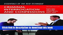 [Download] Essentials of the Reid Technique: Criminal Interrogation and Confessions Hardcover Free