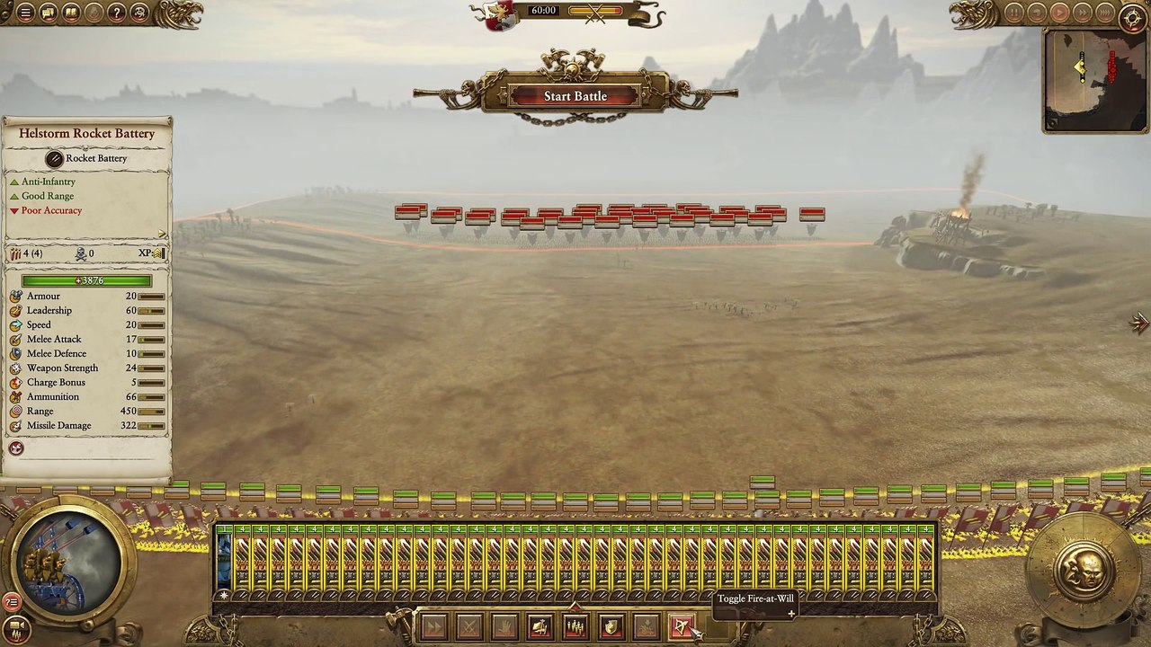 200 Hellstorm Rockets VS 6000 Zombies Warhammer Total War