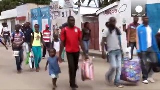 LiveLeak com   People flee Congolese capital after post election violence