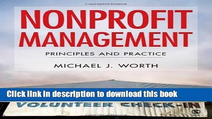 [PDF Kindle] Nonprofit Management: Principles and Practice Free Download