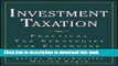 [PDF Kindle] Investment Taxation : Practical Tax Strategies for Financial Instruments Free Books