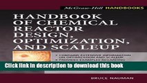 [Popular] Handbook of Chemical Reactor Design, Optimization, and Scaleup (McGraw-Hill Professional