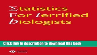 [Popular] Statistics for Terrified Biologists Hardcover Free