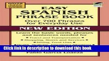 [Popular] Books Easy Spanish Phrase Book NEW EDITION: Over 700 Phrases for Everyday Use (Dover