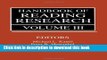 [Popular] Handbook of Reading Research, Volume III Kindle Online