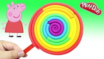 Play Doh Rainbow Creations Rainbow Lollipop Popsicle Ice Cream Peppa Pig Toys Funny Video for Kids