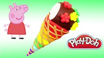 Pay Doh Rainbow Ice Cream Cups DIY Wonderful Peppa Pig Toys Funny Video for Kids