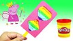 Play Doh Rainbow Ice cream Popsicle for Peppa Pig Toys Creative Video for Kids