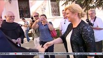 Grabar Kitarović u Mostaru na mjestu gdje je počeo mirovni proces u BiH